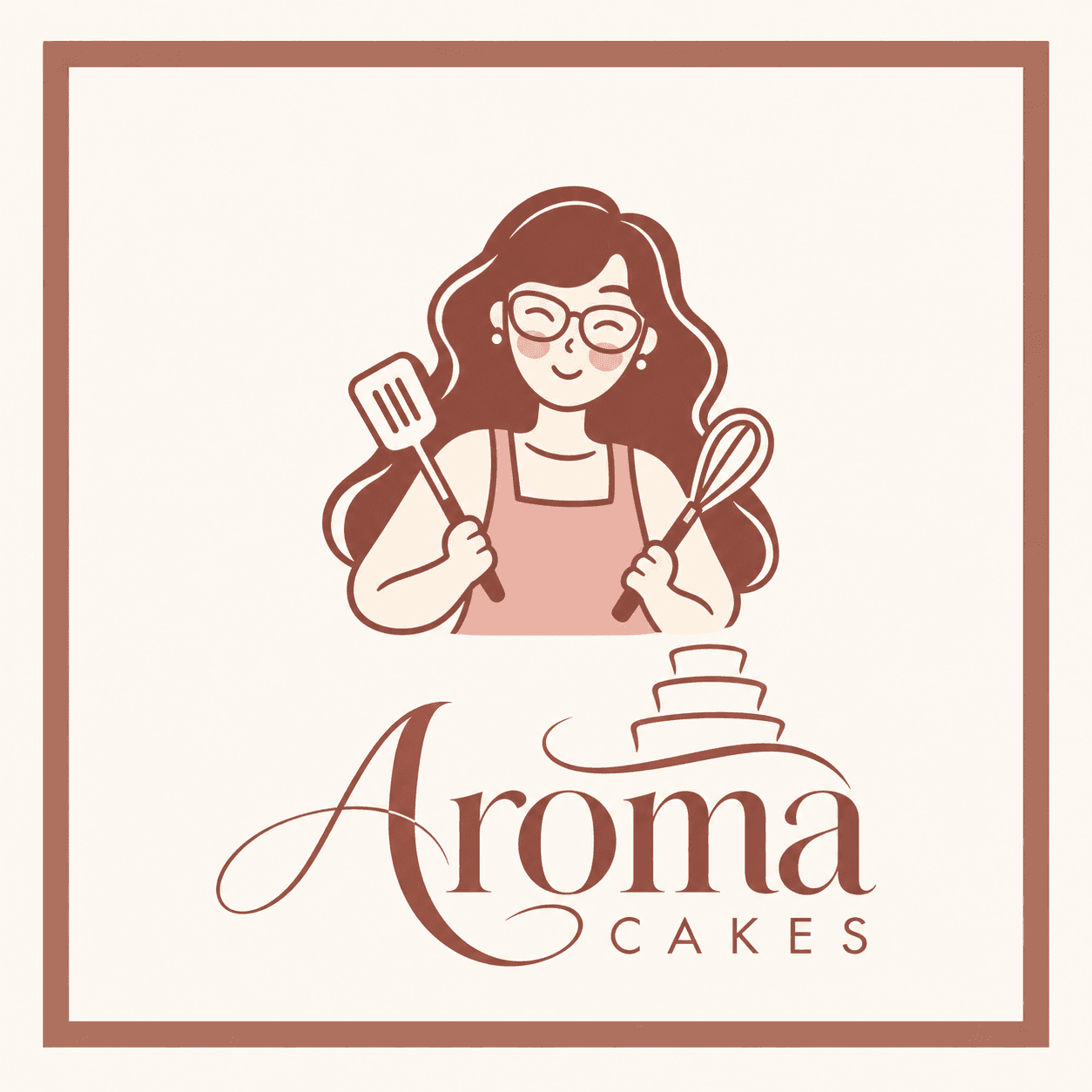 AROMA CAKES Visual Identity and Baker Character